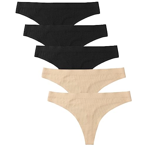 Tanga sport femme sans coutures le lot de 5 parfaits pour le fitness en gris L