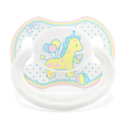 LittleForBig Bigshield Gen-II Adult Sized Printed Pacifier Baby Giraffe Pattern Yellow