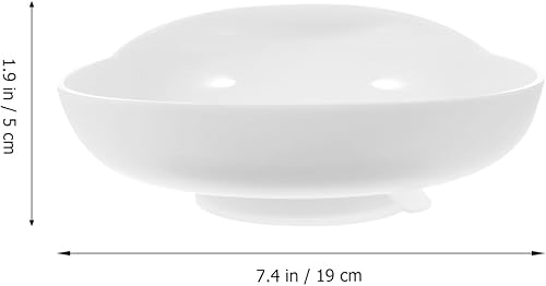 Miniatura 5 de Bandeja antiderrames para ancianos, cucharón de silicona con ventosa para bebés, cuencos de ventosa para bebés, platos de aperitivos, plato de