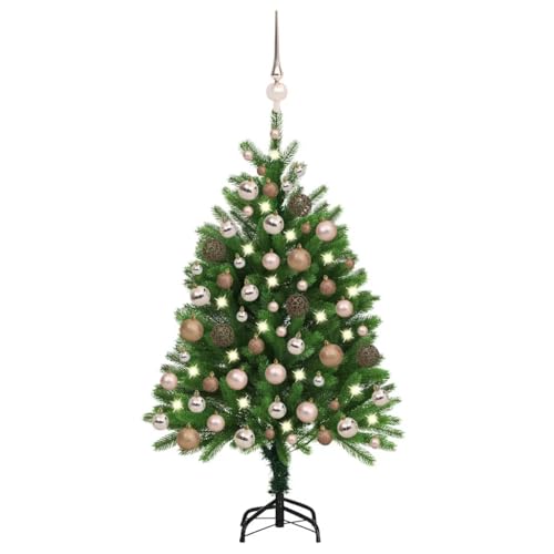 Arbre de Noël artificiel vert 120 cm illuminé avec 61 boules - 2