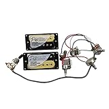 ギターピックアップアルニコクラシックヴィンテージとプロバッカーハムバッカーピックアッププロワイヤーハーネス付きエレキギター エレクトリックギターピックアップ(Color:Zebra Bk)