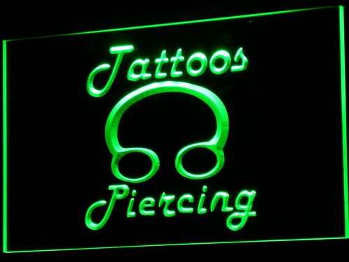 Adv Pro I484-B Tattoos Piercing Ring Body Shop Neon Light Sign #TOP6
