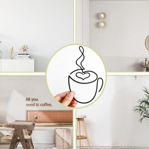 CocCCoon 3-Piece Black Wall Art Set featuring Coffee Cup Metal Artwork for Kitchen and Café Décor, Modern Silhouette Design for Living Spaces - Image 7