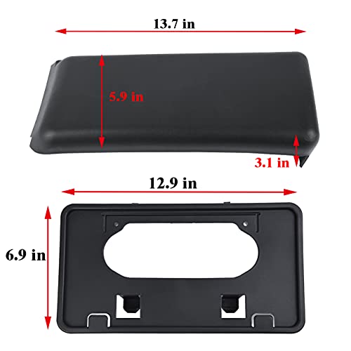 OKPARZ Replacement for Bumper Guard Pad & License Plate Bracket Cap Ford 2009-2014 F150 F-150 LH & RH 9L3Z17E810B