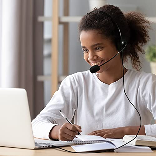 Maxell Headset With Adjustable Boom Mic And Pc Adapter For Voip/Pc Gaming, Sound For Home Office Use, Online Classes, Teams, And Zoom Meetings – Black #TOP4