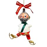 Waterford Holiday Heirlooms Limited Edition 8" Skating Santa Figural Blown Glass Christmas Ornament