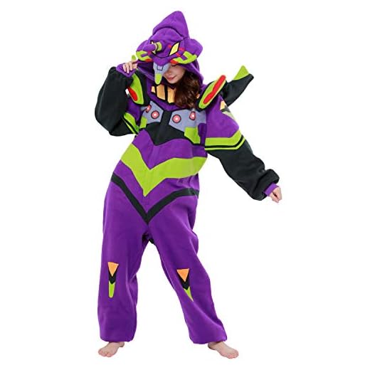 SAZAC Kigurumi - Evangelion Unit-01 - Eva-01 - Onesie Jumpsuit Halloween Costume - Adult