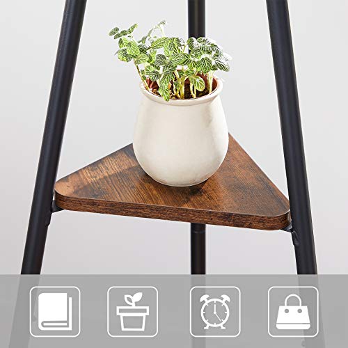 VASAGLE Coat Rack Freestanding, Coat Hanger Stand, Hall Tree with 2 Shelves, for Clothes, Hat, Bag, Industrial Style, Rustic Brown and Black URCR16BX by VASAGLE - Image 6