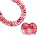 Qiwan 45PCS 8mm Natural Bloodstone Gemstone Smooth Round Loose Beads for Jewelry Making DIY Crafts Design Healing 1 Strand 15"