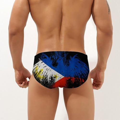 Philippines Eagle Flag Mens Swim Briefs Bikini Sexy Low Rise Trunks Swimsuit Bathing Suit Beach2