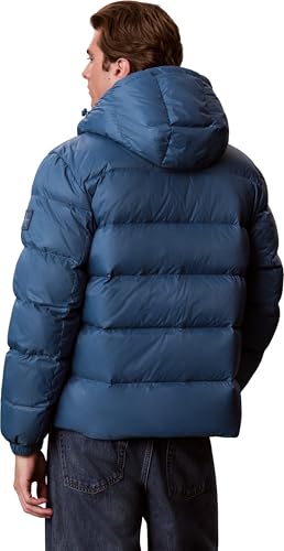 Calvin Klein Herren Ls Nylon Zip Off Hood Down Puffe Lv04rg515g Jacken (1 Stück), Blau (echtes Blaugrün), 3XL Plus – Ansicht 2