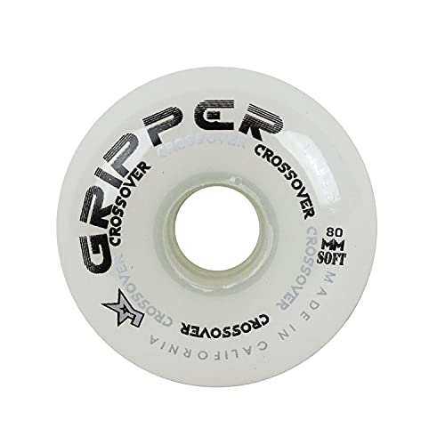 Labeda Roller Hockey Wheel Gripper Crossover Soft 76A White 80mm