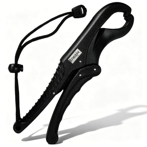 Bneajix 9.5" Floating Fishing Lip Gripper Grabber Claw Tool with Lanyard