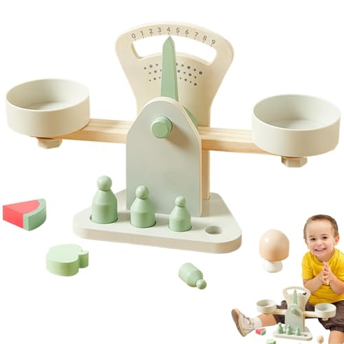 Balance Math Game - Échelle de poids en bois | Échelle à double équilibre pour, jeu de mathématiques interactifs pour | Kits de sciences éducatives pour