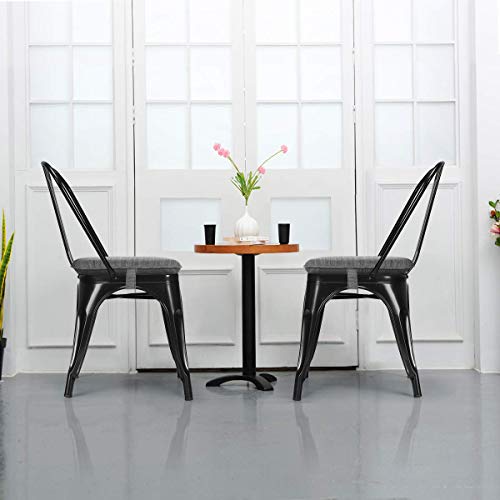 Baibu Super Soft Metal Dining Chair Pads Bar Stool Cushion With Ties For Metal Chairs Or Bar Stools - One Cushion Only (Grey, 14X14X1.5In) #TOP7