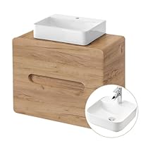 Muebles Resh Badkamermeubel Eiken 80cm Met Witte Wastafel Zonder Kraangat 4 32518 Muebles Resh Badkamermeubel Eiken 80cm Met Witte Wastafel Zonder Kraangat 4 32518
