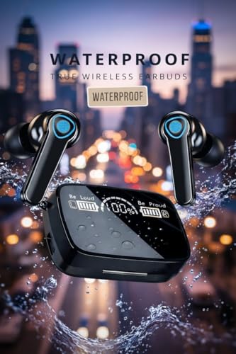 Image of M19 True Wireless Earbuds with LED Power Display, Wireless Charging Case, Touch Control, Waterproof