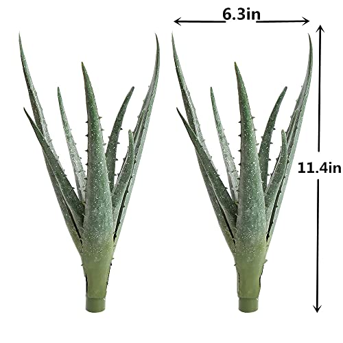 Cotsen 2 Pcs Large Artificial Succulents Artificial Aloe Plant Fake Succulents Artificial Succulents Unpotted Used For Garden Office Home Indoor Outdoor Decoration #TOP5