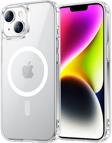 Temdan - Temdan for iPhone 14 Case Clear, Compatible with Magsafe, Anti-Yellowing, Military-Grade Protection, Shockproof Slim Magnetic Phone Case Cover, Transparent - -34%