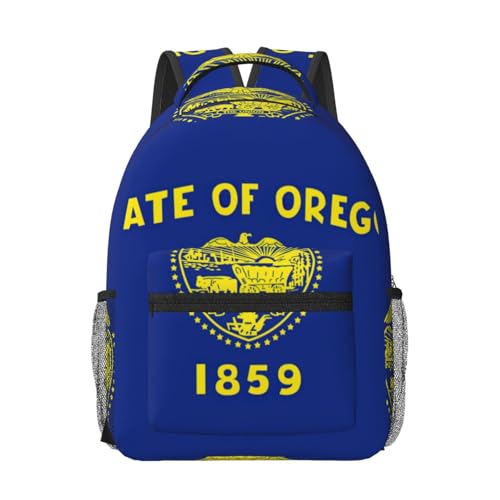 Sac à dos travail et ordinateur noir imprimé Oregon bagage à main