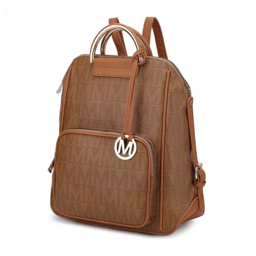 MKF Collection Signature Women Backpack, Vegan Leather Travel Bag Top-Handle