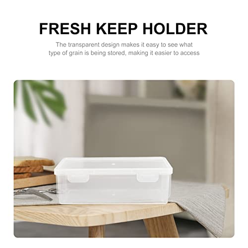 Operitacx Small Plastic Bread Box Loaf Bread Keeper Box 850Ml Toast Container Storage Bin Produce Saver Fruit Vegetables Crisper Box Fridge Organizer For Home (7.4X3.7X2.3 Inch) #TOP3