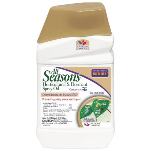 Bonide All Seasons Horticultural & Dormant Spray Oil 16 oz Concentrate Disease Prevention & Insect Killer for Organic Gardening