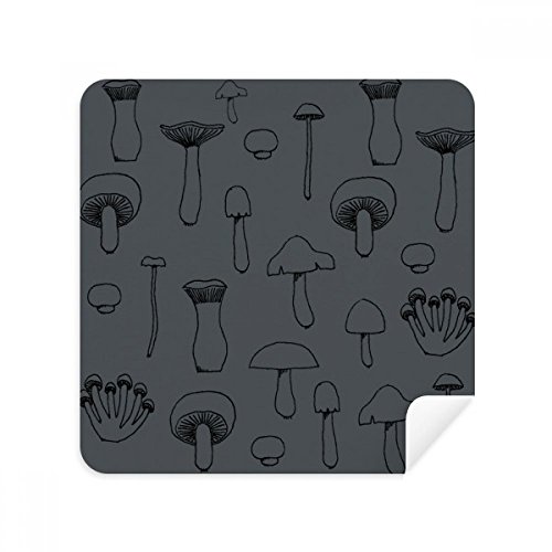 Chiffon en daim pour écran motif champignon (Lot de 2 essuie-écrans de téléphone portable)