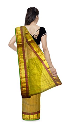 Sri Vinayaka brown kanchipuram silk saree – image 2