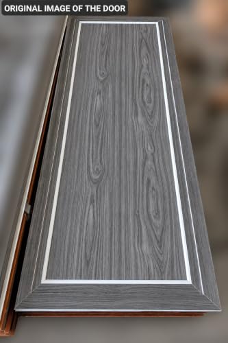 Image of PVC Door with Frame, 30 mm Thick, 27 x 81 Inches (2.25 x 6.75 ft), Grey Color, Waterproof, Termite Resistant, 550 Density, 12 kg