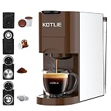 KOTLIE Latest Coffee Maker Single Serve,4 in 1 Espresso Coffee Machine for K-Cup/Nespresso Original/