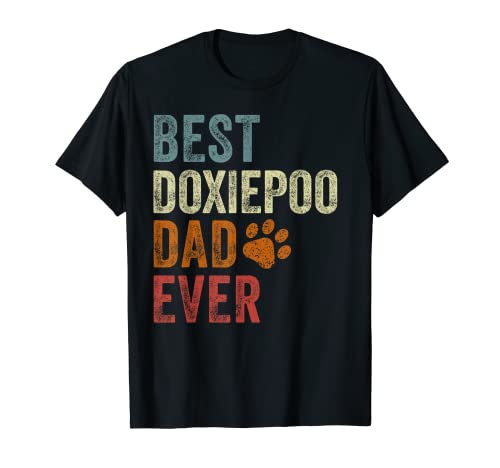 Retro Best Doxiepoo Dad Ever Doxiepoo Papa Día del Padre Camiseta