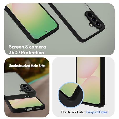 Image of KAPAVER Hybrid Series Back Cover Case Compatible with Samsung Galaxy A56 (PC+TPU) (Black)