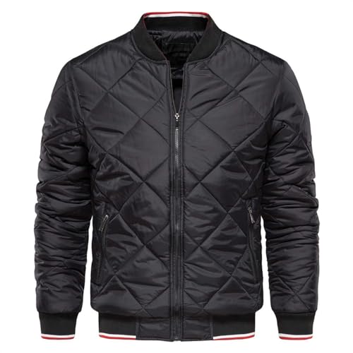 Coton rembourré homme hiver à col montant et fermeture éclair veste