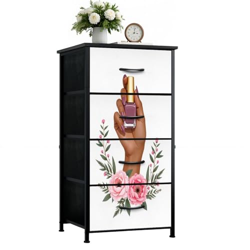 HABEN ARTWORK 4-Drawer Closet Dresser for Nail Salon, Bottle Nail