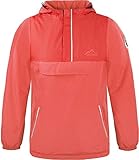 Kinder Winterjacke Windbreaker Regenjacke für Junge und Mädchen - wasserdichter Anorak 7.000 mm Wassersäule mit 3M™ Scotchlite™ Reflektor Streifen Farbe Coral Größe 146-152