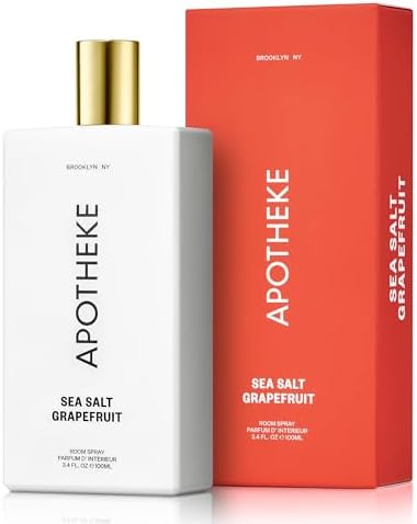 Apotheke Air Freshener Spray for Bathroom & Bedroom (Sea Salt Grapefruit) - Fragrant Room Spray with Essential Oil - Home Furniture Spray Deodorizer - Cotton Linen, Pillow, & Fabric Spray - Thumbnail 3