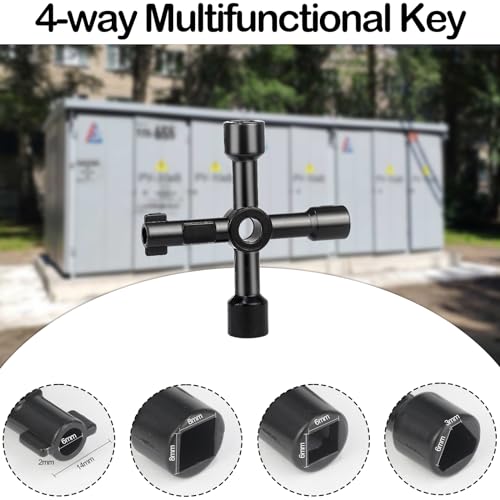 JORETLE Water Meter Key 28 Inch Shut Off Tool - 4-Way Multifunctional Key and Seal Tape for Opening and Closing Meters or Valves by JORETLE - Image 4