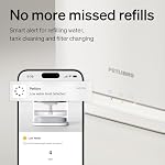 PETLIBRO Upgrade Cat Water Fountain Stainless Steel Tray, Dockstream 2 Cat Fountain Indoor, 3L/101oz Auto Cat Fountains for Drinking, App Monitoring Pet Water Fountain Dog, 5G WiFi Cat Water Dispenser - Image 5