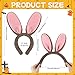 Zeyune 20 Pcs Easter Bunny Ears Headbands Grey Bunny Costume Accessories Plush Rabbit Ears Hairbands for Halloween Easter Cosplay Adults Women