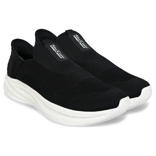 Image of Men's Mesh Slip On Walking Shoes Breathable Lightweight Non-Slip EVA Sole Grey Black
