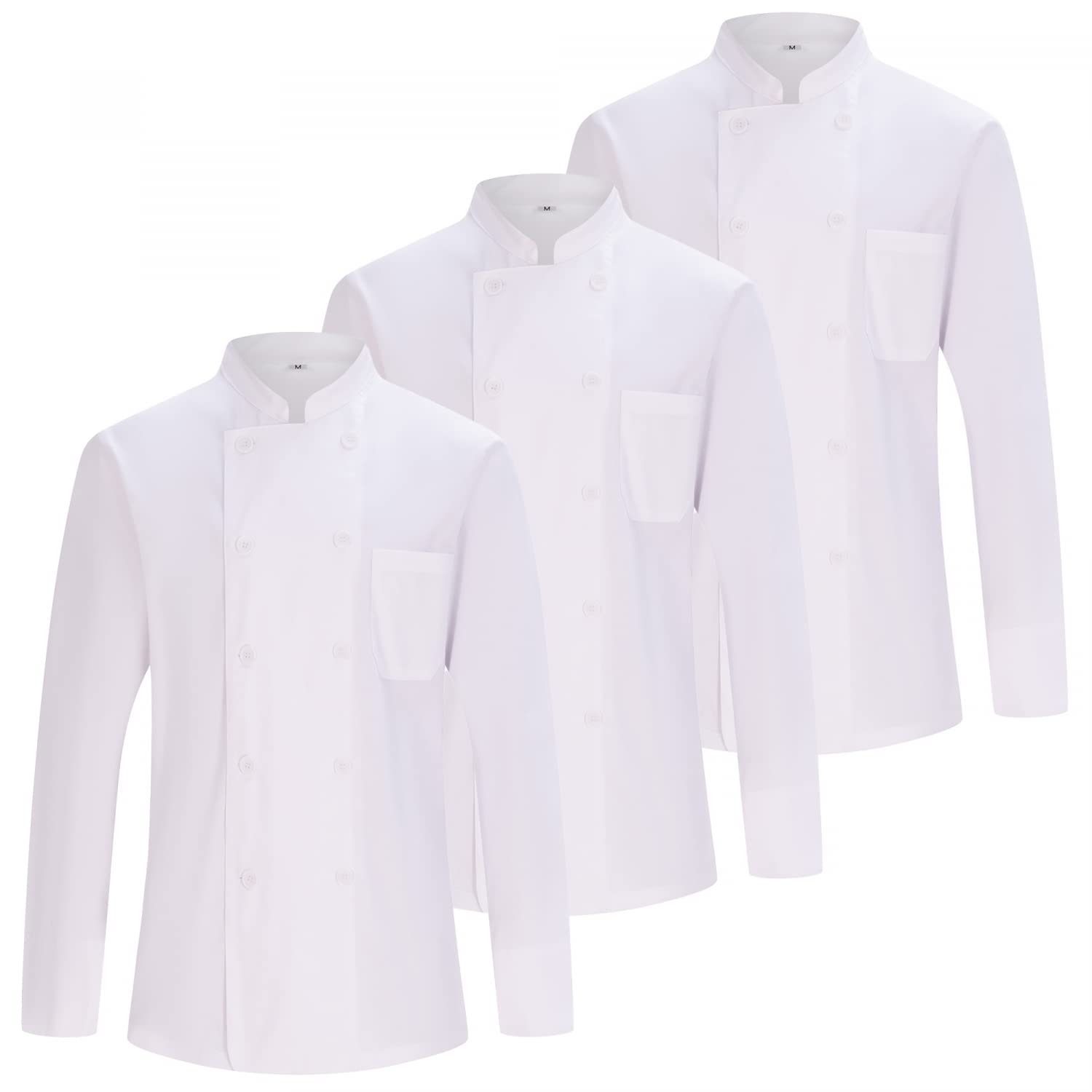 MISEMIYA - Confezione 3 unità -Veste de Chef pour Hommes - Veste de Chef pour Hommes - Uniforme d'accueil - Ref.842