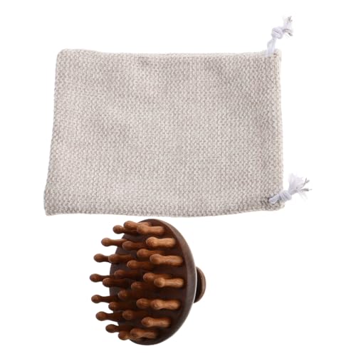 TOVINANNA Natural Wood Scalp Massager 28 Tooth Wooden Comb for Dry Wet Hair Head Meridian Massager Tool