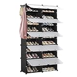 🥿【Facile à entretenir】:Robuste et durable, grâce à la matière plastique, le porte-chaussures est imperméable et lavable. La fonction de trou de porte est conçue pour la circulation de l'air et empêche l'accumulation d'odeurs.