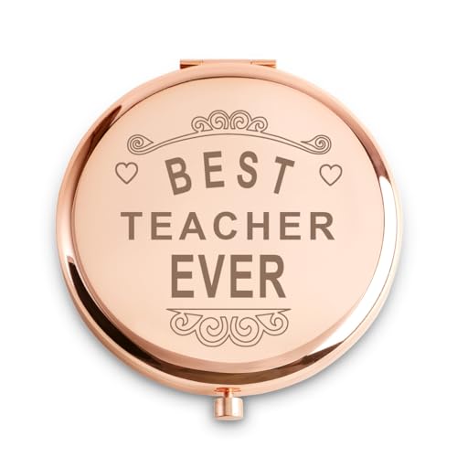 Daricano Teacher Appreciation Gifts for Women, Thank You Gifts for Teacher, Personalized Compact Mirror, Mother Day Basket Stuffers