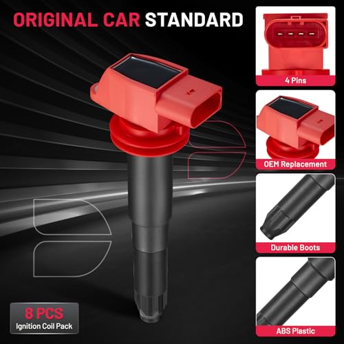 Image of BDFHYK Ignition Coil Packs Compatible with Porsche 2008-2018 Cayenne, 2011-2016 Panamera V6 V8 3.6L 4.8L Coil for UF660 94860210402 94860210404 94860210406 Set of 8