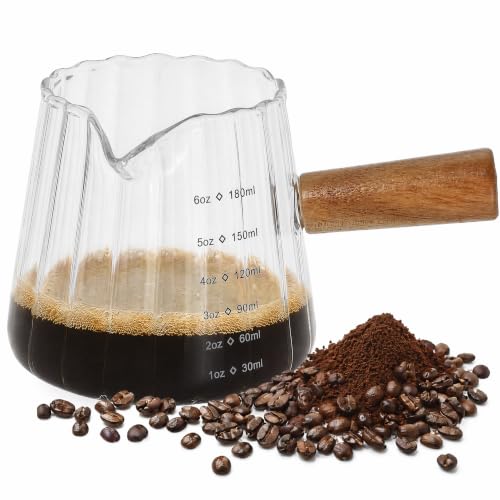 Vaso medidor de vidrio para espumar leche 180 ml miniatura 1