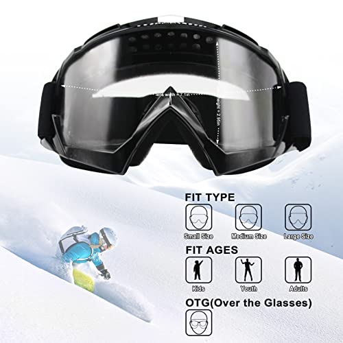 Motocross Goggles 2 Pack Dirt Bike Goggles Atv Motorcycle Goggles Mx Off Road Goggles For Men Women Adult Youth Riding Racing #TOP4