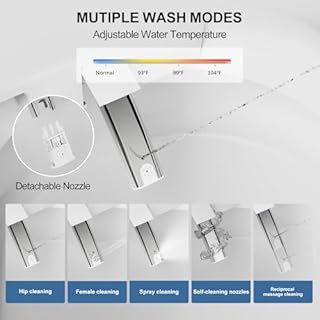 Smart Toilet with Bidet Built in, Elongated Bidet Toilet with Auto Soft Open/Close, Auto Flush, One Piece Toilet with Warm Wash & Dryer, Heated Seat, LED & Night Light, Self-Cleaning, Full/Half Flush