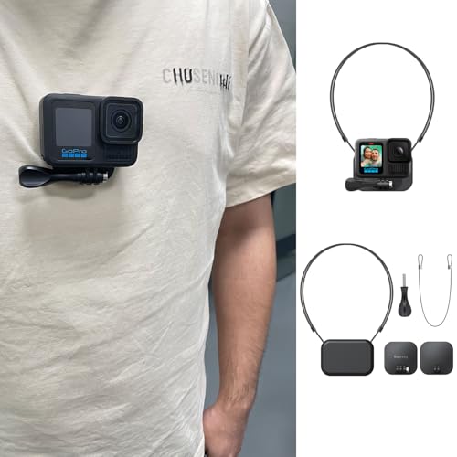 Suptig Magnetic Mount Chest Mount for Gopro Hero 13 Hero 12/11/10/9/8/7/6/5/4 Gopro Mission 1 Pro/Max2 DJI Osmo Action 6/5/4/3 Akaso Insta 360 Action Camera.